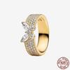 925 Sterling Silver Open Ring Style  Paved Heart Butterfly Flower Colorful Gemstone Ring For Women Daily Wear Jewelry Gift 2026