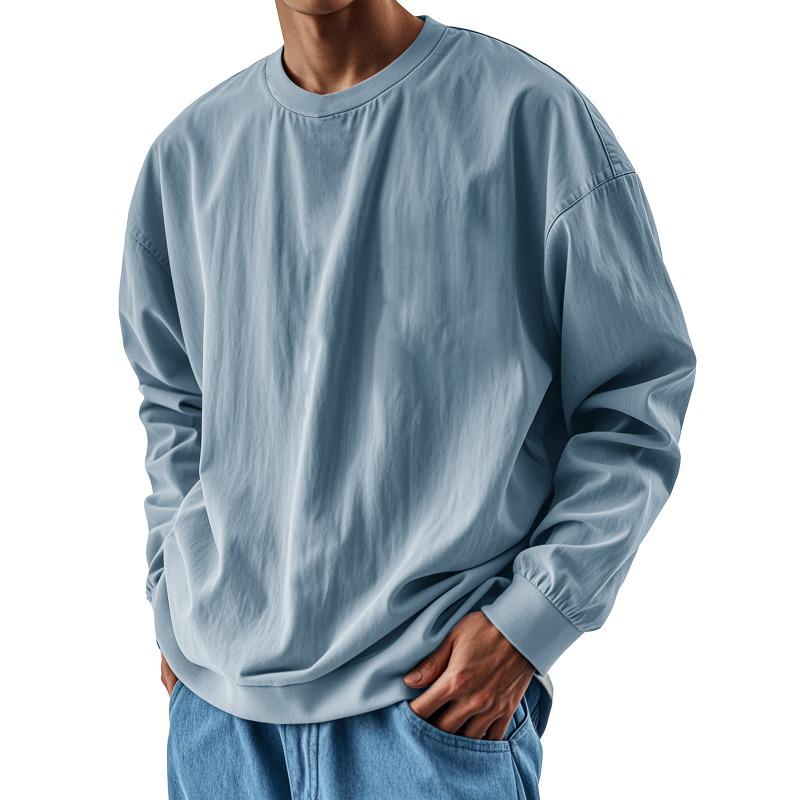 Cotton Long Sleeve T Shirt For Men Solid Spring Casual Mens T-shirts High Quality Male Tops Classic Clothes Men's T-shirts