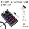 USB Wired Bluetooth 2.4G 3 Modes 12 Key 2 Knob Programming Macro Custom Keyboard PS Game Mechanical Keyboard Hot-swap Keypad