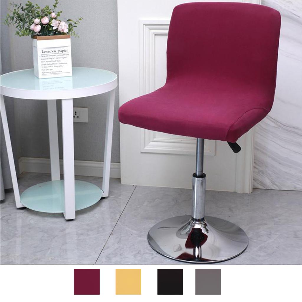1x Counter Pub Stool Chair Cover Polyester Counter Side Short Back Kitchen Seat Slipcovers Bar Stool Chair Furniture Protector
