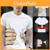 Nuova T-shirt da Uomo alla Moda Stampata 3D con Divertente Mano Grande Manica Corta**