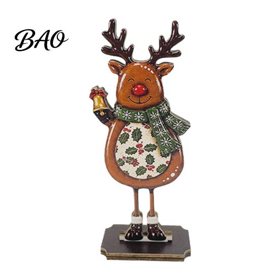 Holiday Themed Home Decor Sets Christmas Table Decoration, Wooden Snowman Santa Claus Reindeer Sign, Standing Tabletop Signs Xmas Centerpiece