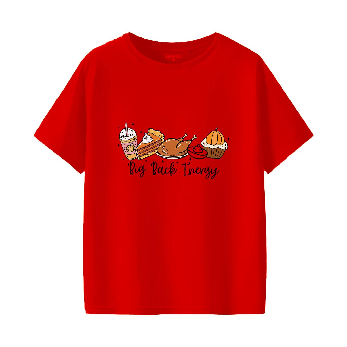 

Halloween dinner cartoon print short sleeved round neck versatile fashion Womens Tshirt for spring and summer 4XL