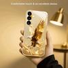 Golden Eagle Pattern Glass Phone Case Suitable for Samsung Galaxy S26 S25 S24 S23 S22 S20 FE/Ultra/Plus Anti Drop Back Cover
