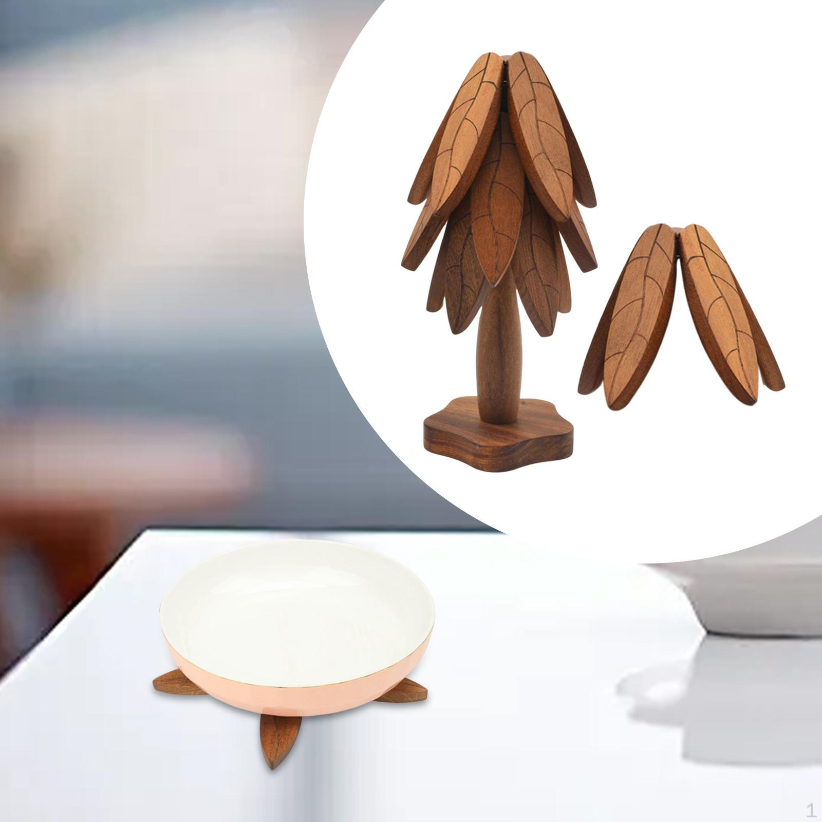 

Подставки под елку креативные с держателем, складные, деревянные подставки под стол, набор ковриков для прихваток 4 layer