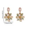 A Pair of Vintage Elegant Bling-Bling Exquisite Flower Earrings