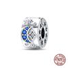 Timeless Genuine Copper Color Zircon Luminous Star Chart Sun Moon Decorative Charms Bead Elements Suitable For 3Mm Authentic Bracelets Jewelry