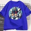 Gundam Tshirt Beach Rx78 Cotton T Shirts For Couple Harajuku Loose Tee Shirt Short Sleeve Streetwear Clothing