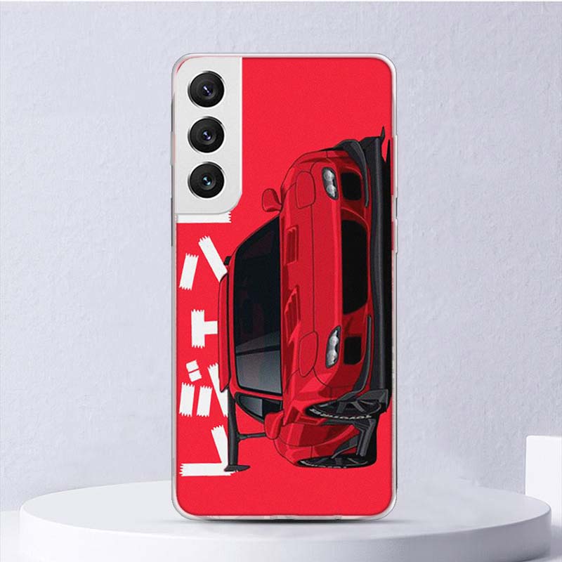 JDM Tokyo Drift Sportwagen Weiche Hülle Für Samsung Galaxy S22 S21 Ultra S20 FE S10 Plus Handyhülle S9 S8 + S10E S7 Edge S6 Funda