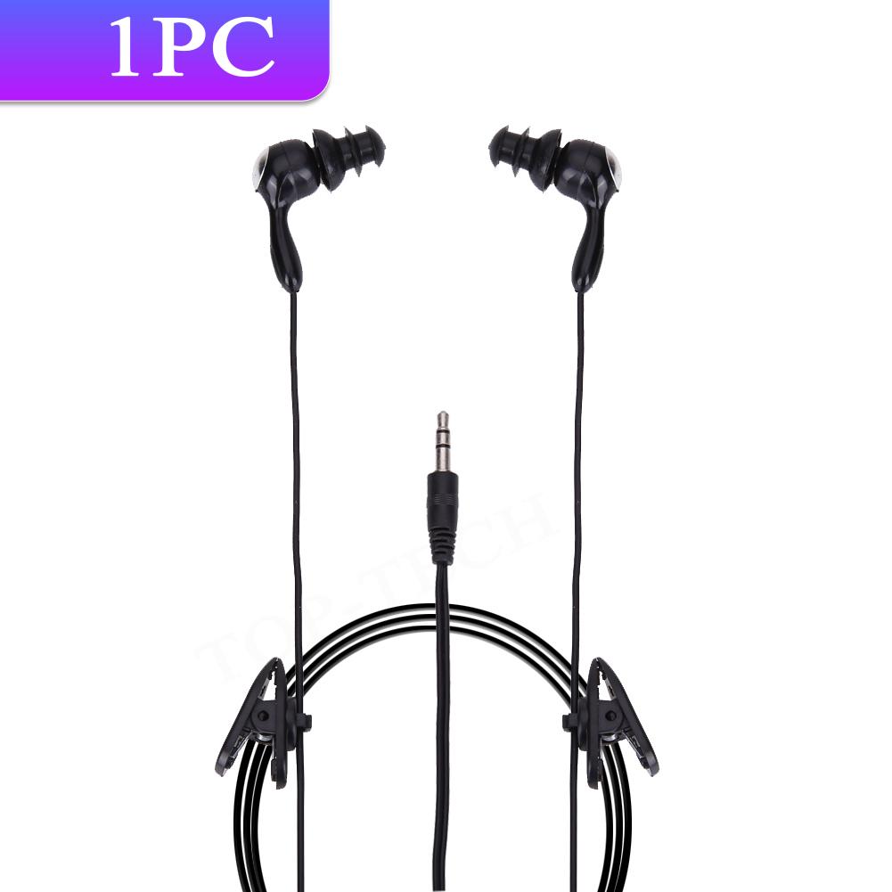 3.5mm Sports In-ear Swimming Earphone Waterproof Music Headphone For iPhone MP3 Player Wired Sports Headsets 1PC 2PCS 3PCS 10PCS