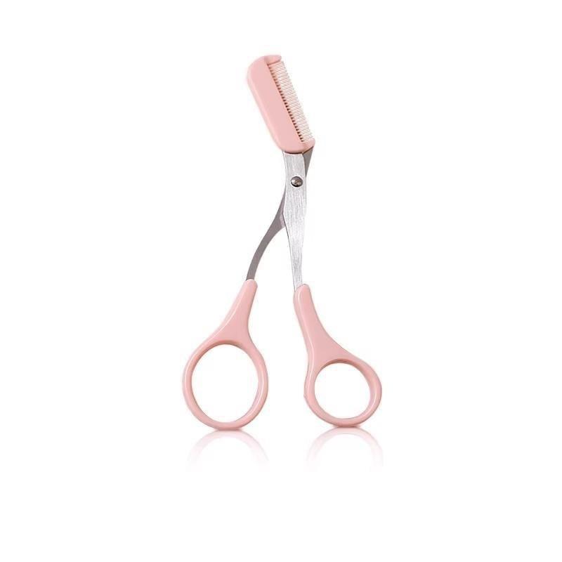 3Pcs Eyebrow Trimming Set Curved Eyebrow Scissors With Grooming Tools Creating Perfect Eyebrows