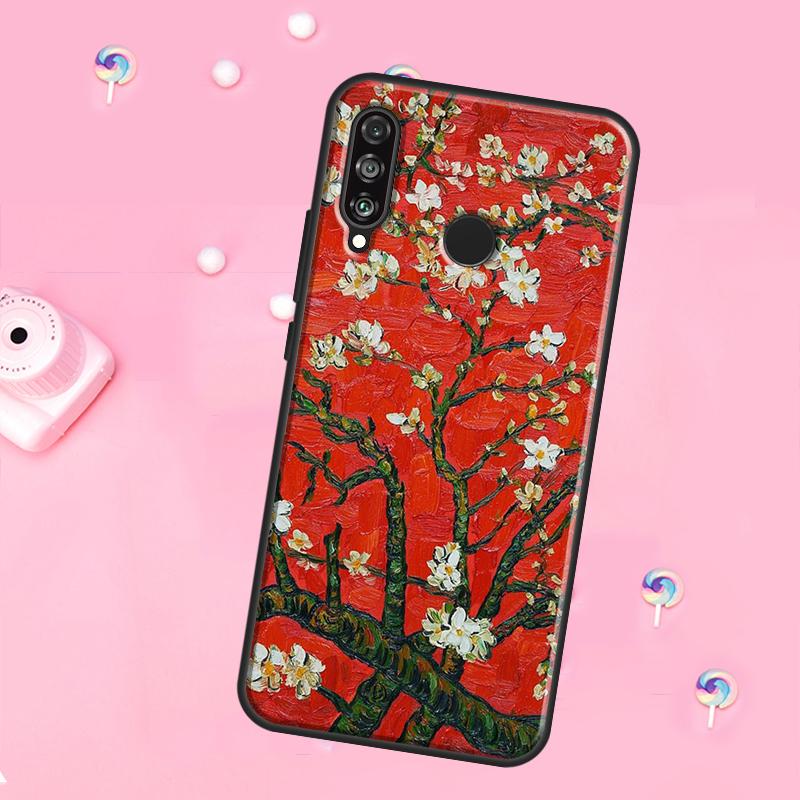 Blossoming Almond Tree For Huawei Nova 10 9 SE 3i 7i 8i 11i 12i Y73 Y90 Y70 Y72 Y61 Y91 P60 Pro P30 P40 Lite Case