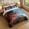 3Pcs Bedding Set Custom Name Text, 1 Sheet 2 Pillowcases Home Bed DecorSpirited Away