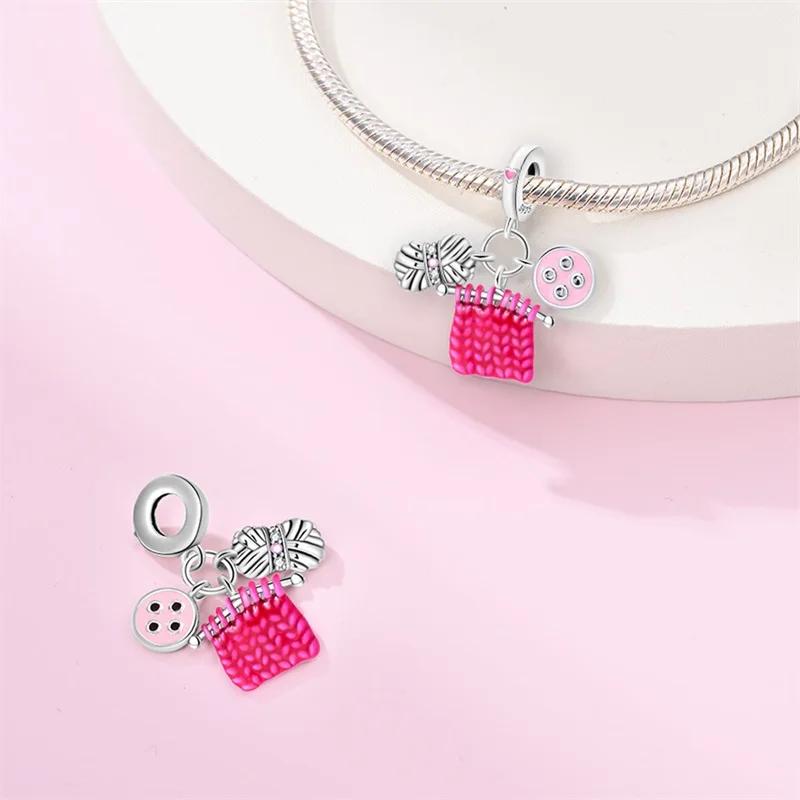 Creative Family Life Series Sewing Machine Weaving Alarm Clock Hair Dryer Charms Beads Fit Diy Bracelets Copper