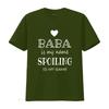 Mens Baba Is My Name Funny s For Grandma T Shirt Black X Large vintage Washed Breathable Top For Everyday Wear Slightly