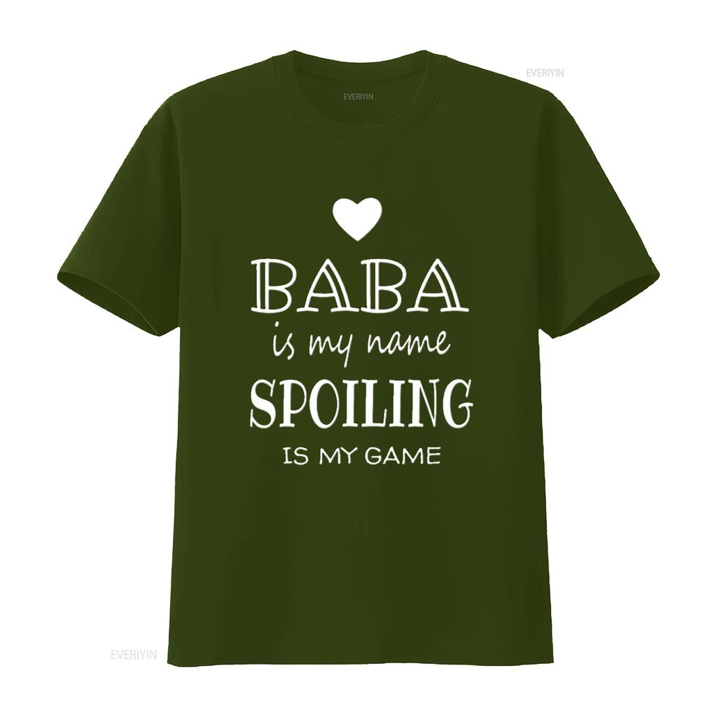 Mens Baba Is My Name Funny s For Grandma T Shirt Black X Large vintage Washed Breathable Top For Everyday Wear Slightly