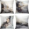 Nordic Marble Pattern Gold Edge Printed Peach Skin Pillow Cover Watercolor Ink Pattern Home Bedroom Pillow Cushion Cover