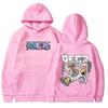 Men's Winter Warm Casual Fashion Hoodie Cartoon Anime Character Luffy Peripheral Printed Comfortable Hoodie