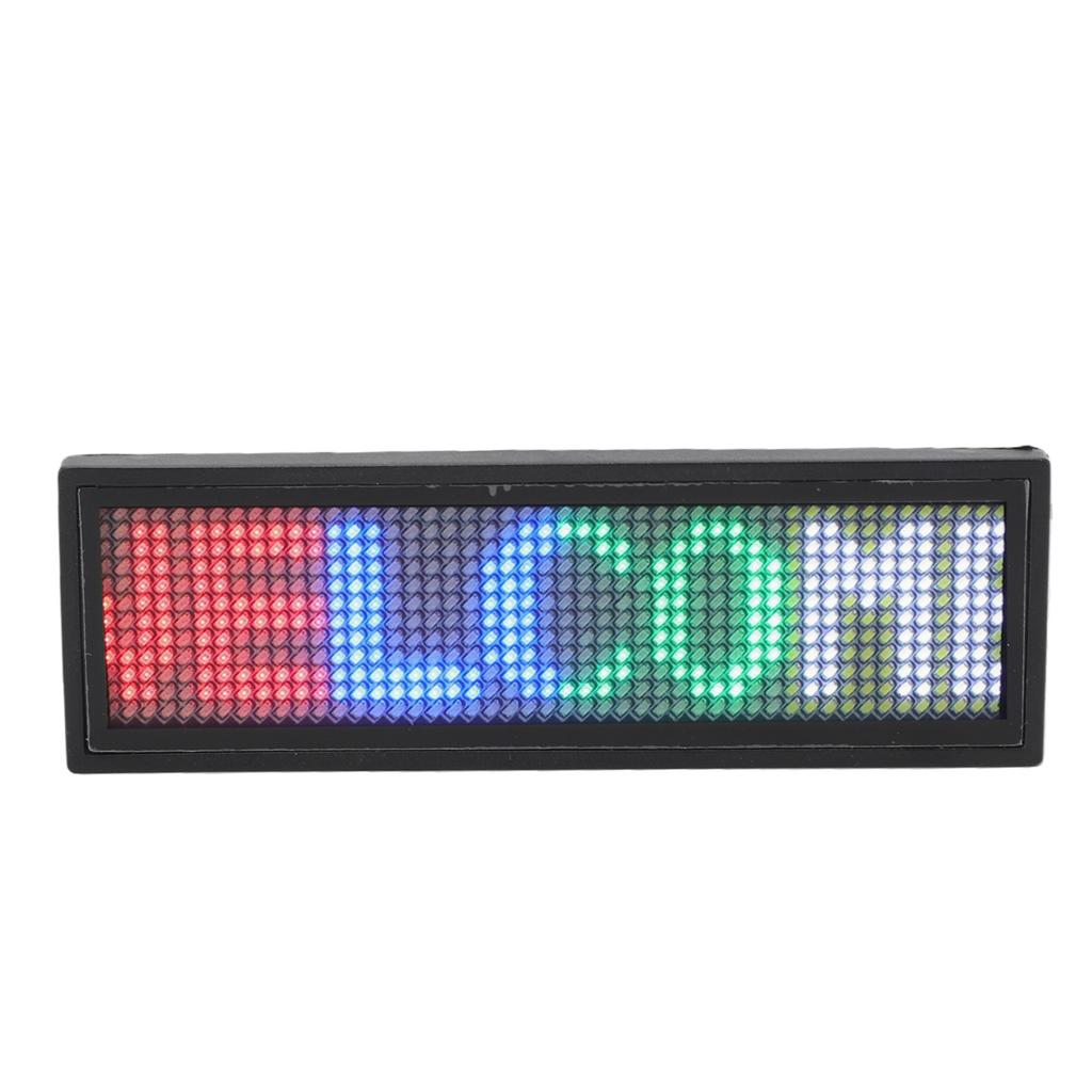 Color LED Name Badge 12x48 Pixels APP Control Programmable Name Sign Reusable Price Tag for Restaurant Store Exhibition