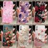 For Huawei Y8p AQM-LX1 Cover Huawei Y8p 2020 Case Luxury Fashion Butterfly Flowers Pattern Clear Soft Silicone TPU Phone Case