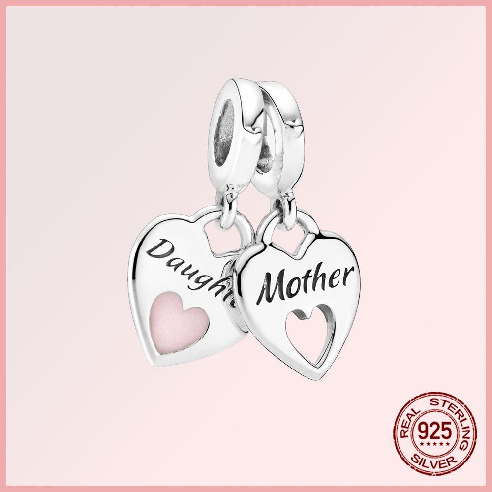 Funkelnde Familie Herz Engelsflügel Pavé Kupfer Anhänger Charms Passen Original Armband Perlen Schmuck Geschenk DIY