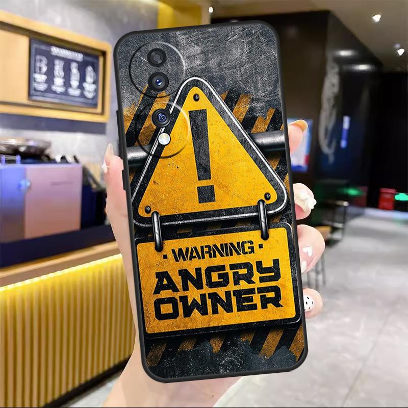 Warning Angry Danger Owner For Honor Magic 8 7 6 Pro Case For Honor 200 400 50 70 90 Lite X8c X8b X9a X9b X9c X9d Win RT