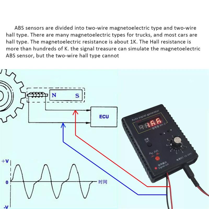 Portable Car Repairing Tool XH-2A Vehicle Signal Generator Stopwatch Hall Sensor Auto Crankshaft Position Simulator 2Hz To 8KHz