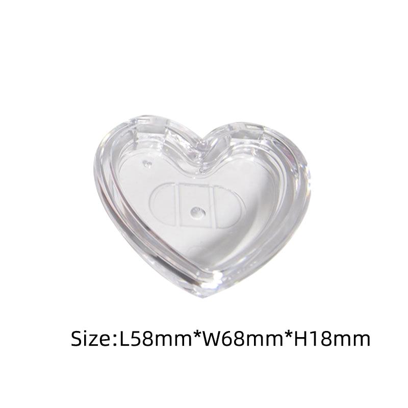 Liebesherzform Leerer Lidschattenbehälter Lippenstiftbox Pigmentpalette Nachfüllbar Rouge Highlighter Konturierungsbox Make-up Spender