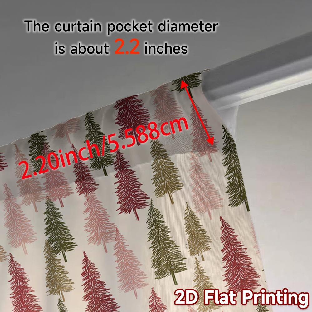 2D Flat Printing  JIT 2pcs   Curtains (Without Rod) Festive Forest(3) Creative Modern Curtains Durable Polyester Curtains Home