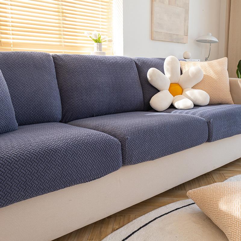 Jacquard Sofa Cover Stretch Fabric Sofa Seat Cushion Cover For Living Room Removable Spandex Seat Case Chaise Lounge Home Pets