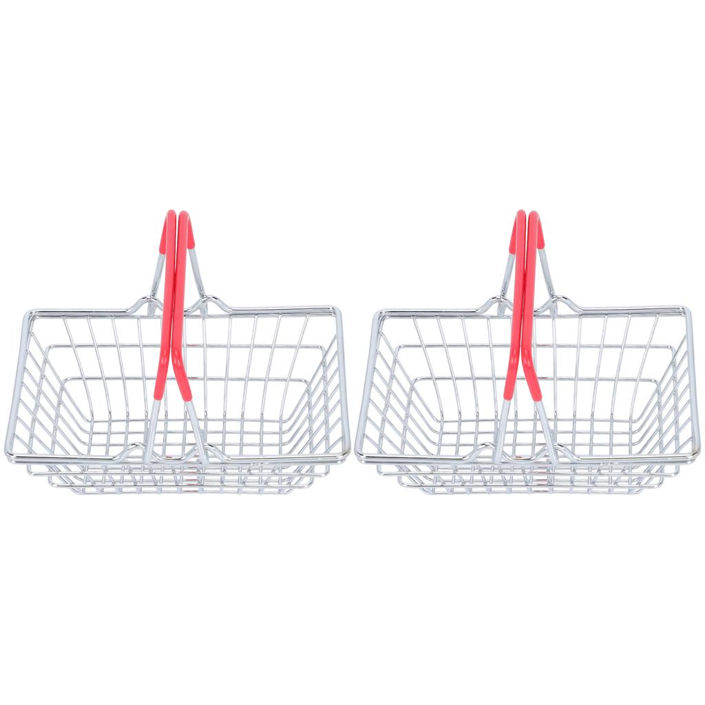 2 Pcs Snack Basket Stainless Steel Food Container Bar Supply Holder Trays Restaurant Storage Fried Practical Snacks Tool