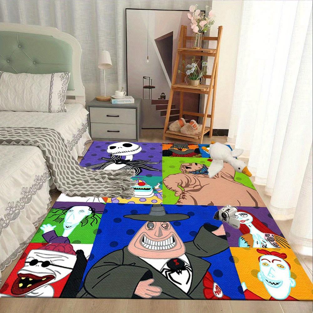 1pc The Nightmare Before Christmas Carpet Area Rug, Bedroom, and Playroom Durable, Stain-Resistant, and Easy To Clean, Living Room
