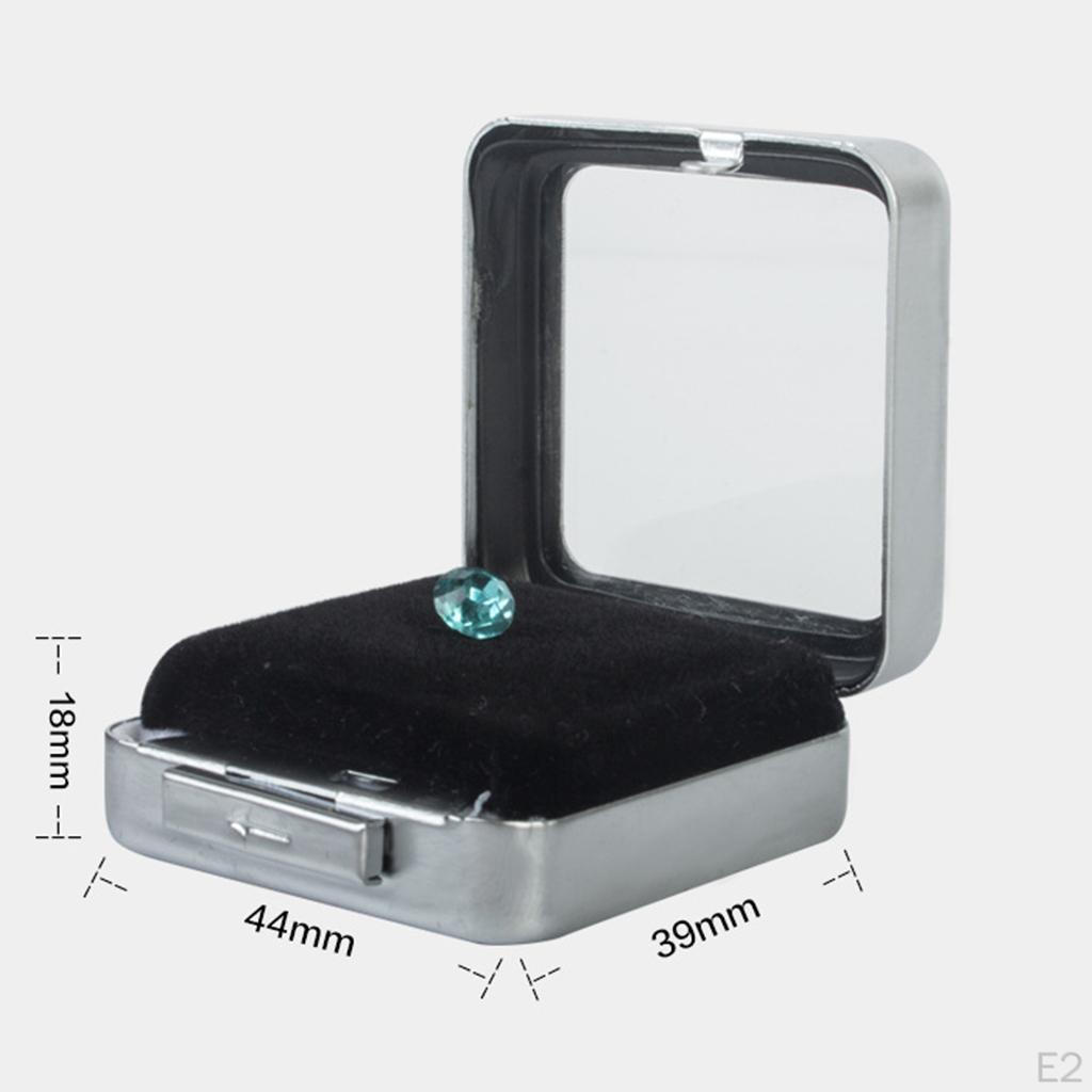 Insert Gem Jars Box Gemstone Storage Display Tray Jewelry Case