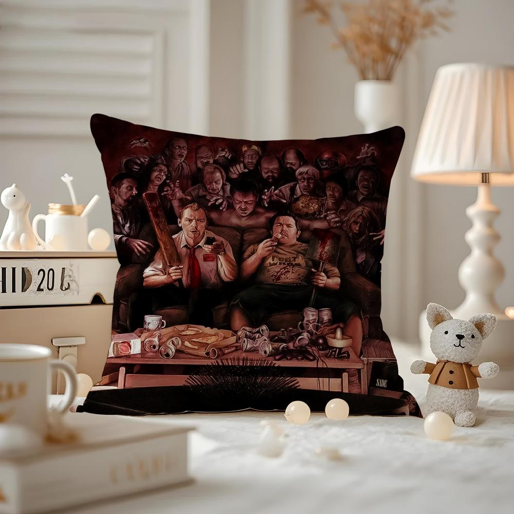 Shaun Of The Dead Cushion Cover Pattern Printed Pillowcase For Living Room Sofa Cushion Cover & Bedroom Decor