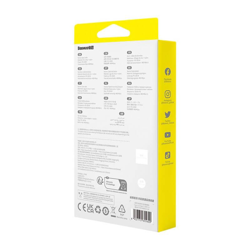 Kabel Usb-C Do Usb-C Baseus Tungsten Gold, 100W, 1M (Złoty)