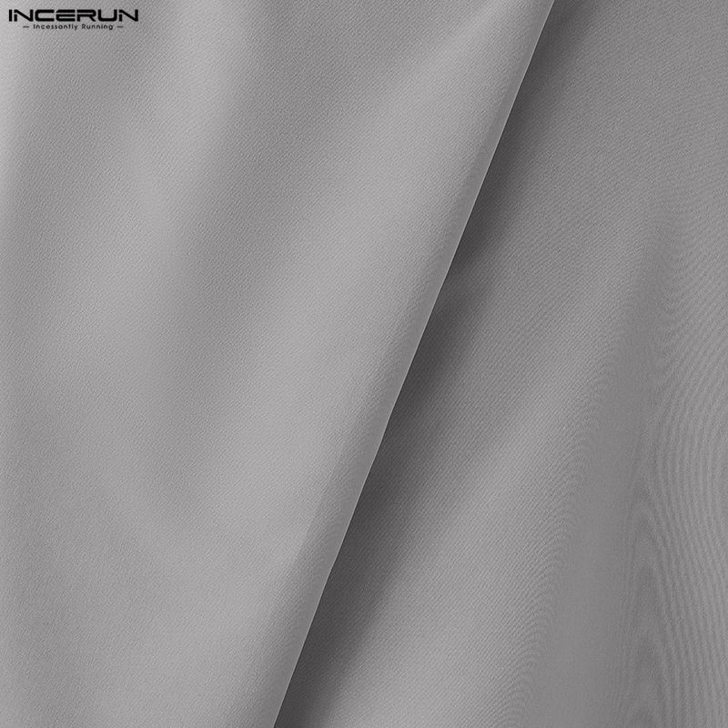 INCERUN Men Elastic Waist Irregular Pleated Gothic Skirt  Culottes