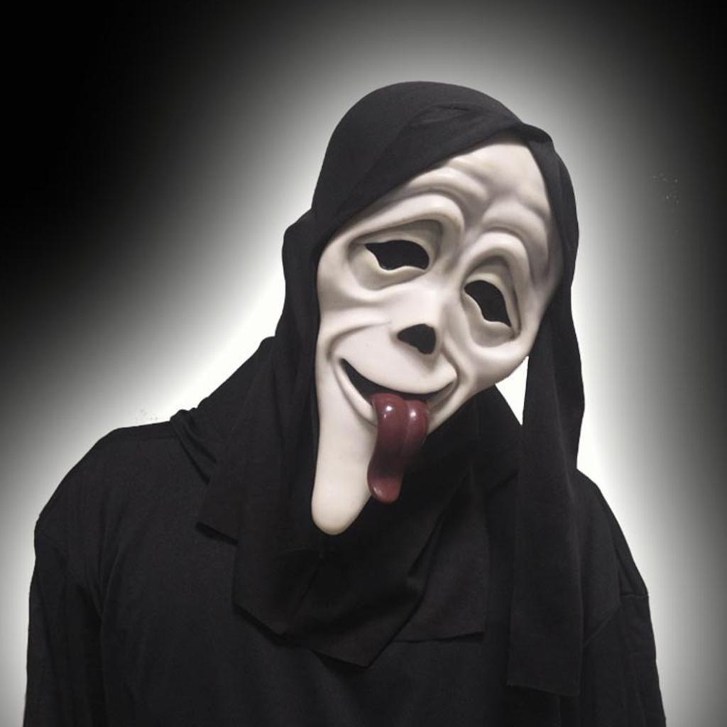 Halloween temná maska ​​na hraní rolí, vhodná hororová latexová maska ​​Vtipná maska