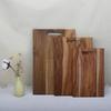 Solid Wood Cutting Boards Rectangle Natural Color Kitchen Chopping Board with Handle Smooth Chopping Block Home Restaurant