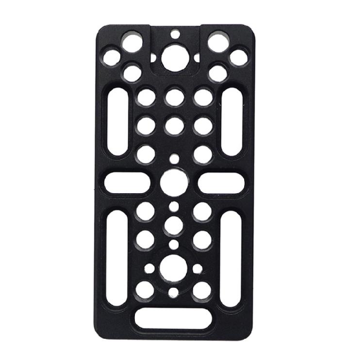 Camera Support Plate With Cold Shoe Attachment And 1/4in 3/8in Cheese Base Plate Tripod Mounting Plate