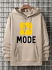 Grafik-Hoodie im Flugmodus, lässiger Pullover-Hoodie für Herren und Damen mit Kängurutasche, geeignet für Frühling und Herbst,