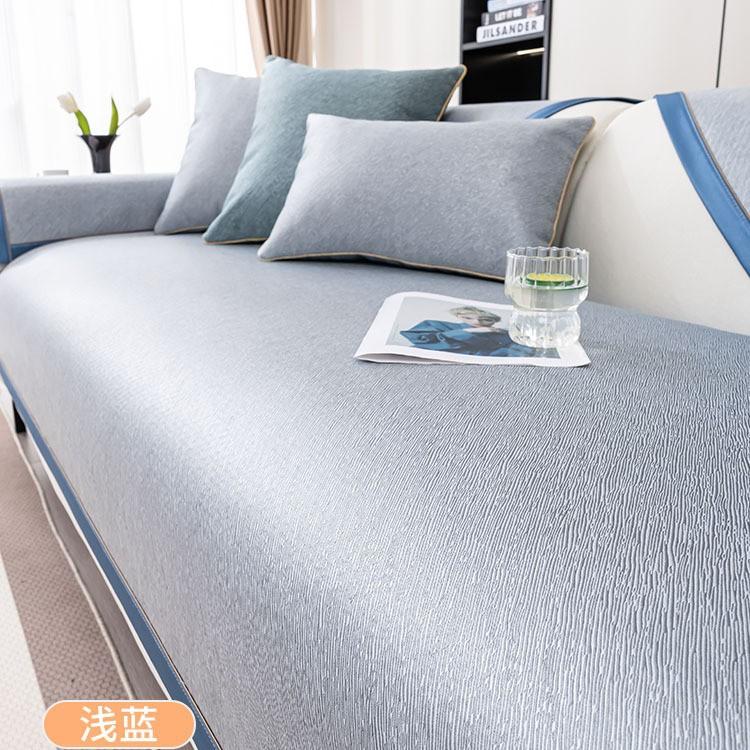 Ice Silk Sofa Cover Summer Cool Feeling Cushion Mat Nordic Flowers Non-slip Sofa Mat Towel Pets Couch Slipcovers for Living Room