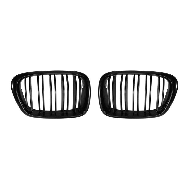 For BMW 5 Series E39 1999-2003 Compatible Car Front Hood Grille Mesh Kidney Grill Replacement Part