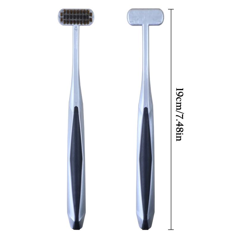 T-Type Vertical Brush Soft Hair Big Head Toothbrush Comfortable Teeth Super Oral Cleaning Brush Adult Family Use Color Random