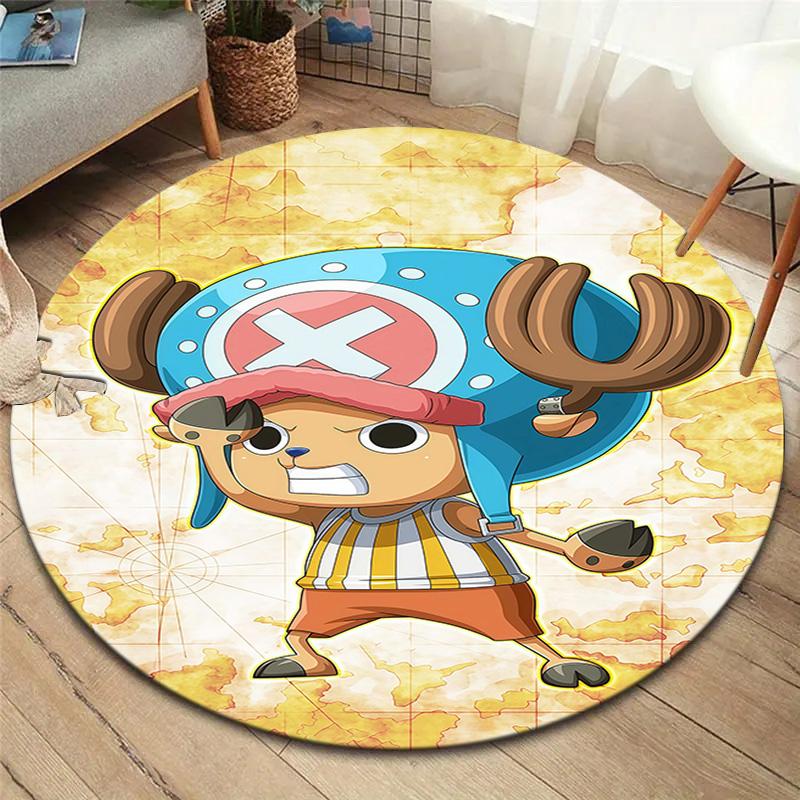 One Piece Tony Tony Chopper Round Area Rug Carpet Rug For Living Room Bedroom Sofa Playroom Decor Nonslip Floor Mat