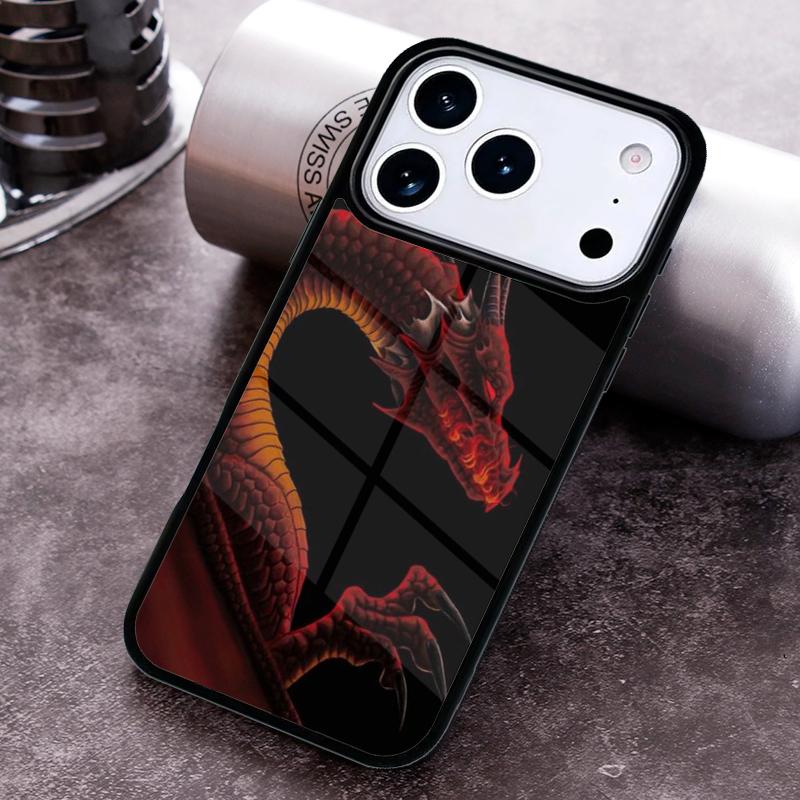 Red Dragon Phone Case for iPhone 17 16 15 Pro Max Air 14 13 12 11 Plus Shockproof Capa Cover