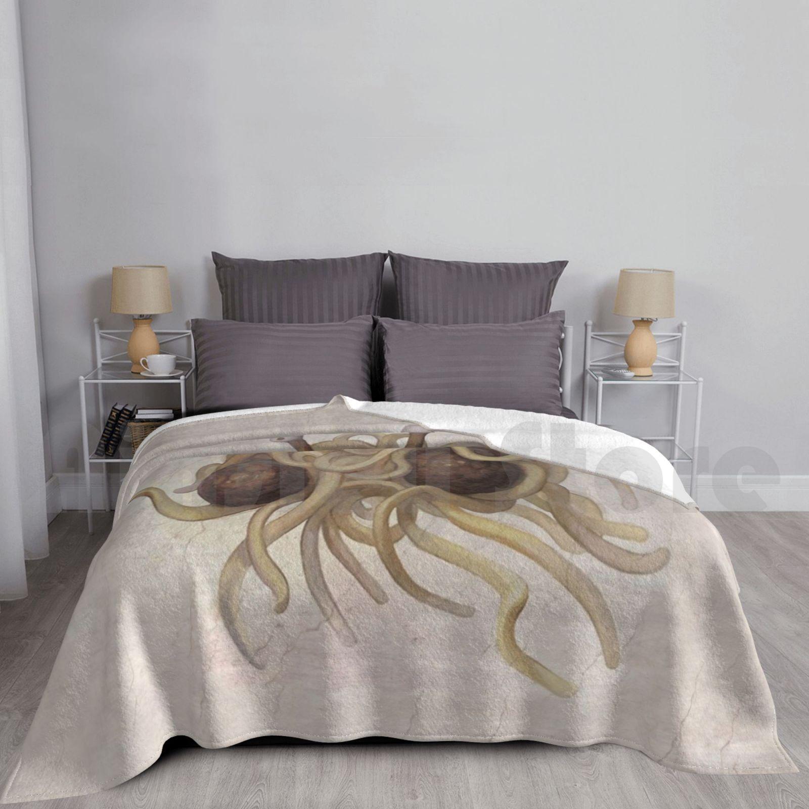 Flying Spaghetti Monster Blanket Fashion Custom 326 Quarantine Self Quarantining Self Quarantine Size: 75*100cm, Weight: 230 GSM