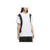 adidas Originals Ss25 Tyshawn Round Neck Loose Fashion Versatile Short Sleeve T-Shirt Unisex Tops White Black KD1873