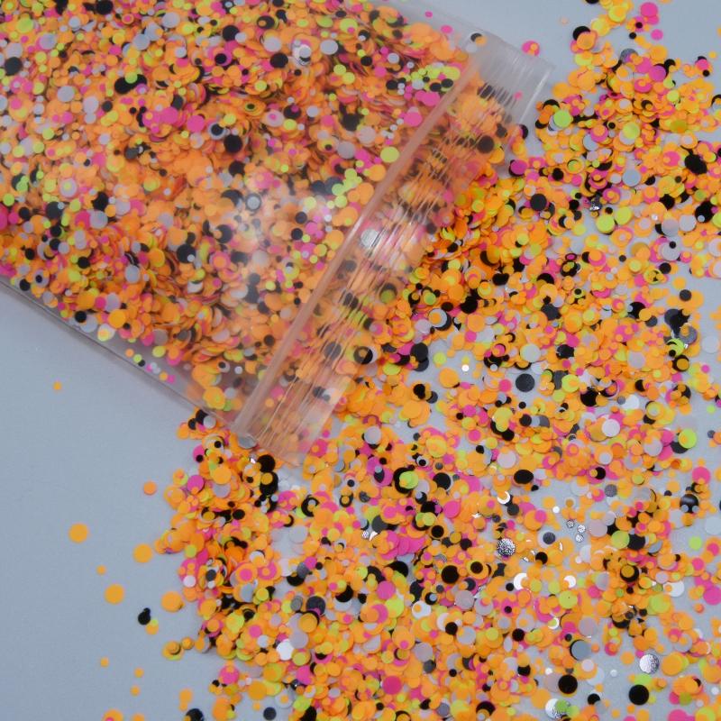 50g X 1bag Nail Round Flake Sparkly 12-Design Ultra-thin Chunky Dazzling Multi-Color Colorful Flakes DIY Nail Tip Art Decoration