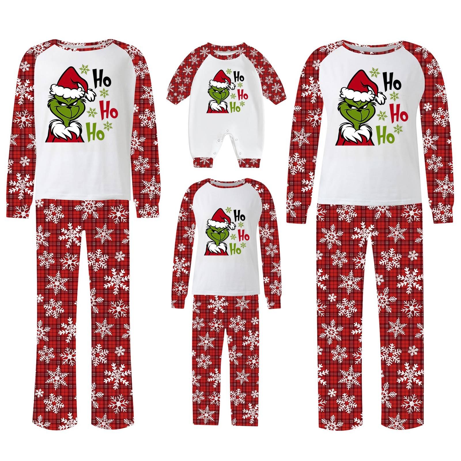 

Одинаковые комплекты из топа и брюк с рождественским принтом для всей семьи Одинаковые комплекты для всей семьи