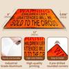 dingleiever-TIN Sign Warning Children Circus Metal Decor Art Kitchen Store Ranch Bar